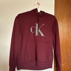 Calvin klein Maroon Hoodie Size Small.